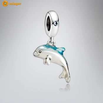 Volayer 925 Sterling Silver Beads Shimmering Dolphin Dangle Charms fit Original European Bracelets for Women Jewelry Making Gift
Volayer 925 Sterling Silver Beads Shimmering Dolphin Dangle Charms fit Original European Bracelets for Women Jewelry Making Gift