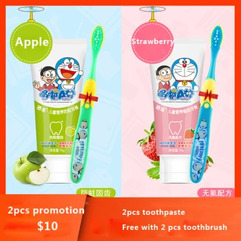 2pcs Natural Formula with Strawberry Flavor for Toddler's Oral Cleaning Cavity Prevention toothpaste free toothbrush
2pcs Natural Formula with Strawberry Flavor for Toddler's Oral Cleaning Cavity Prevention toothpaste free toothbrush