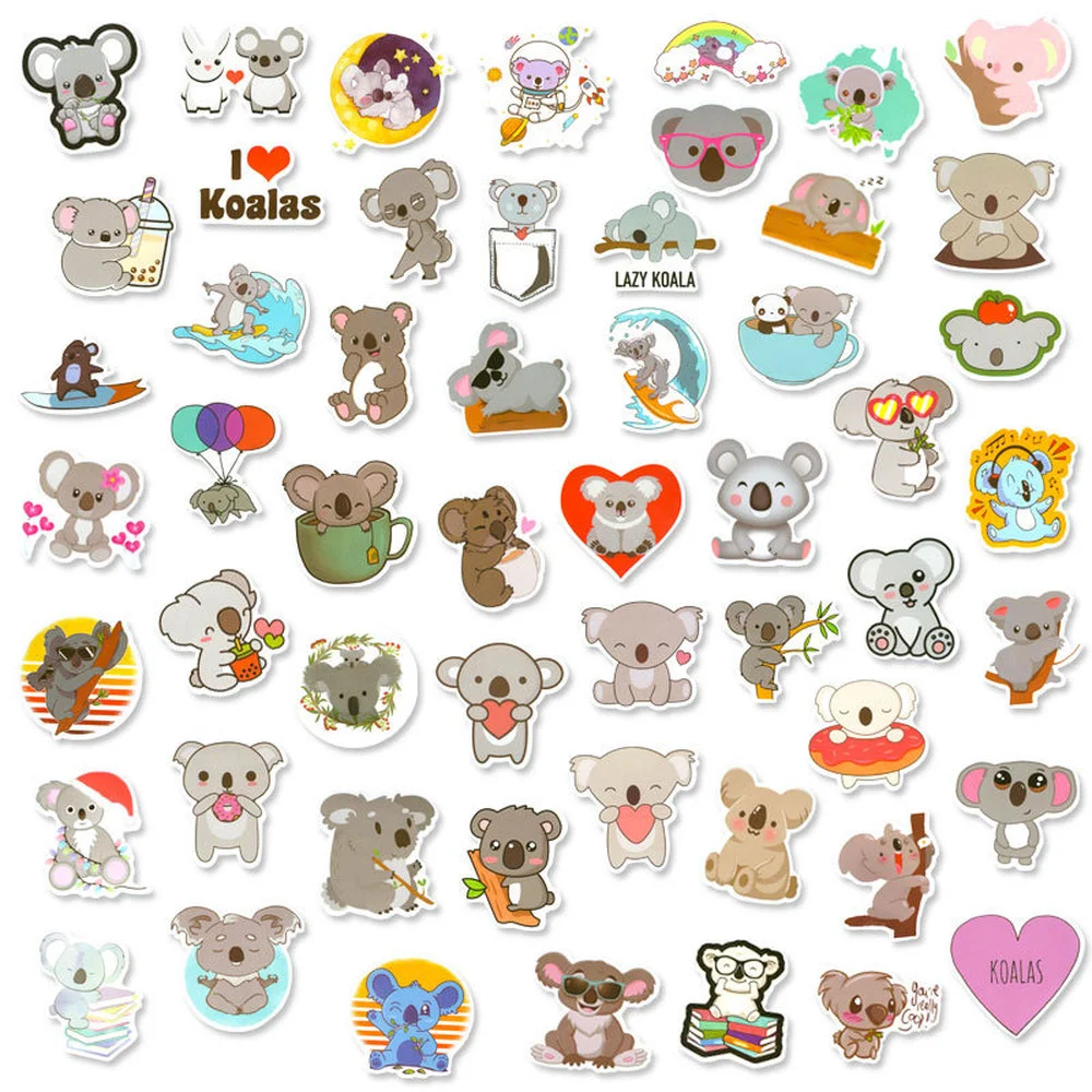 10/50PCS Cartoon Cute Koala Doodle Stickers Set For Laptop Skateboard Waterproof PVC Stationery Decorative Stickers For Kids
10/50PCS Cartoon Cute Koala Doodle Stickers Set For Laptop Skateboard Waterproof PVC Stationery Decorative Stickers For Kids