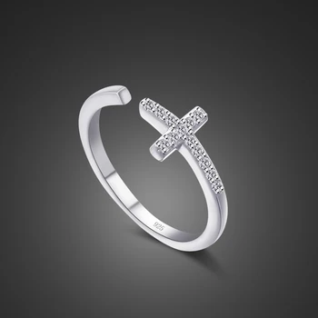 Bohemian 100% 925 Sterling Silver Cross Ring Woman charm zircon simple Ring Adjustable Fashion silver Ring finger Jewelry
Bohemian 100% 925 Sterling Silver Cross Ring Woman charm zircon simple Ring Adjustable Fashion silver Ring finger Jewelry