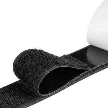 

Hot Blended Strong Fixed Buckle Buckle Super Sticky Velcro Velcro Strip with Ultra-strong Adhesive Backing Black 50mm X 1m TOB