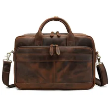 Crazy Horse Leather Vintage Men·s Shoulder Bag Genuine Leather 15 6 Laptop Bag Organizer for documents Briefcase Tote Bag
Crazy Horse Leather Vintage Men·s Shoulder Bag Genuine Leather 15 6 Laptop Bag Organizer for documents Briefcase Tote Bag