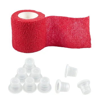 200Pcs Tattoo Ink Cups Caps Supplies & 1Pcs Self Adherent Adhesive Free Grip Comfort Wrap Cover Tattoo Handle Red
200Pcs Tattoo Ink Cups Caps Supplies & 1Pcs Self Adherent Adhesive Free Grip Comfort Wrap Cover Tattoo Handle Red