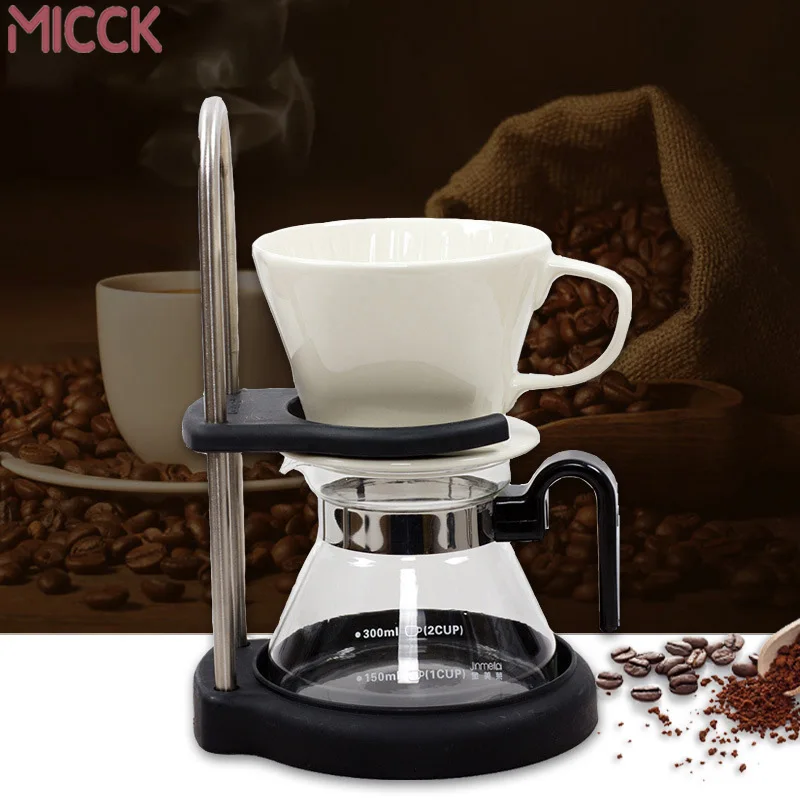 MICCK New V60 Pour Over Range Coffee Dripper Pot Ceramics Filter Set Coffee Kettle Espresso Percolator Kitchen Tools Percolator
MICCK New V60 Pour Over Range Coffee Dripper Pot Ceramics Filter Set Coffee Kettle Espresso Percolator Kitchen Tools Percolator