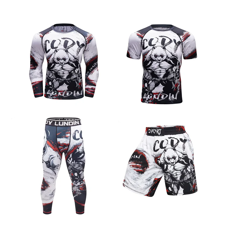 Gym Tracksuit Jogging Compression Sportwear Running Fitness MMA BJJ Rashguard Sport Set Mens Workout Muay Thai Boxing Jerseys
Gym Tracksuit Jogging Compression Sportwear Running Fitness MMA BJJ Rashguard Sport Set Mens Workout Muay Thai Boxing Jerseys