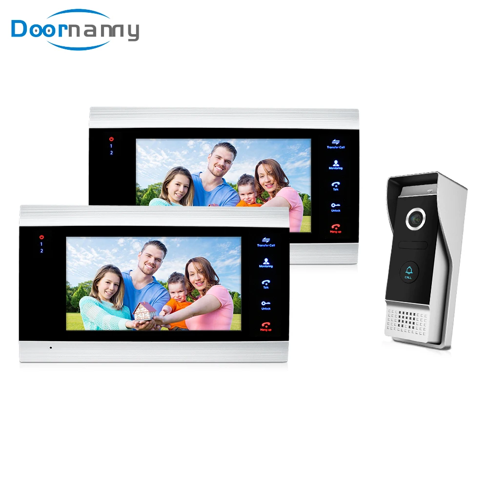 Doornanny Video Intercom System For Home Villa Apartment 2Monitors 1Doorbell Kit IR Night Vision Video Doorbell Doorphone Set
Doornanny Video Intercom System For Home Villa Apartment 2Monitors 1Doorbell Kit IR Night Vision Video Doorbell Doorphone Set