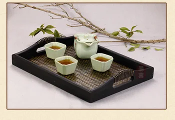 Home decoration crafts Handmade rattan tea tray SPA tray 9 inch convex handle bottom wooden tray, tea set tray handmade
Home decoration crafts Handmade rattan tea tray SPA tray 9 inch convex handle bottom wooden tray, tea set tray handmade