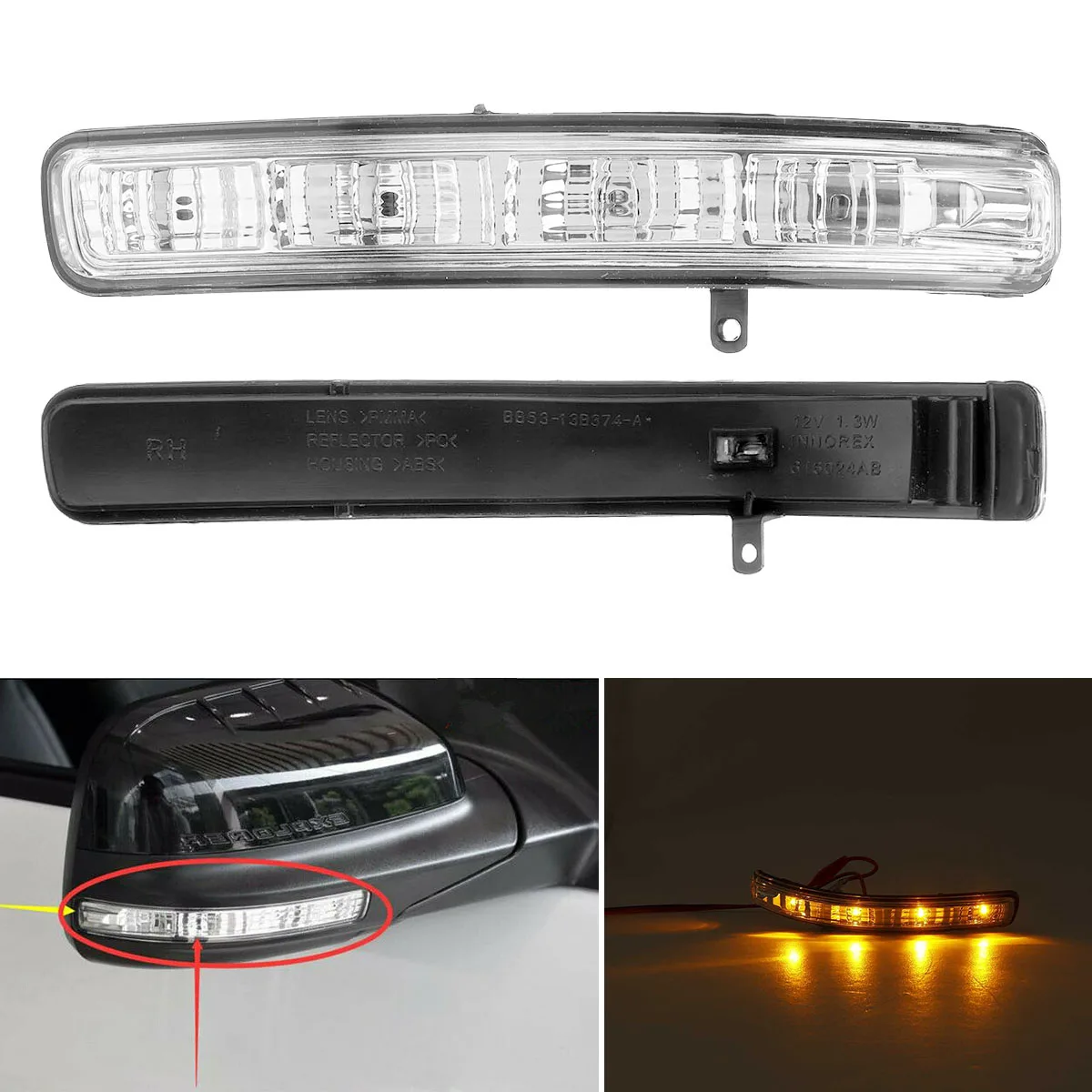 2PCS LED Side Mirror Light Turn Signal Blinker Lamp For Ford Explorer 2011 - 2019 #BB5Z13B375A BB5Z13B374A Car Styling
2PCS LED Side Mirror Light Turn Signal Blinker Lamp For Ford Explorer 2011 - 2019 #BB5Z13B375A BB5Z13B374A Car Styling