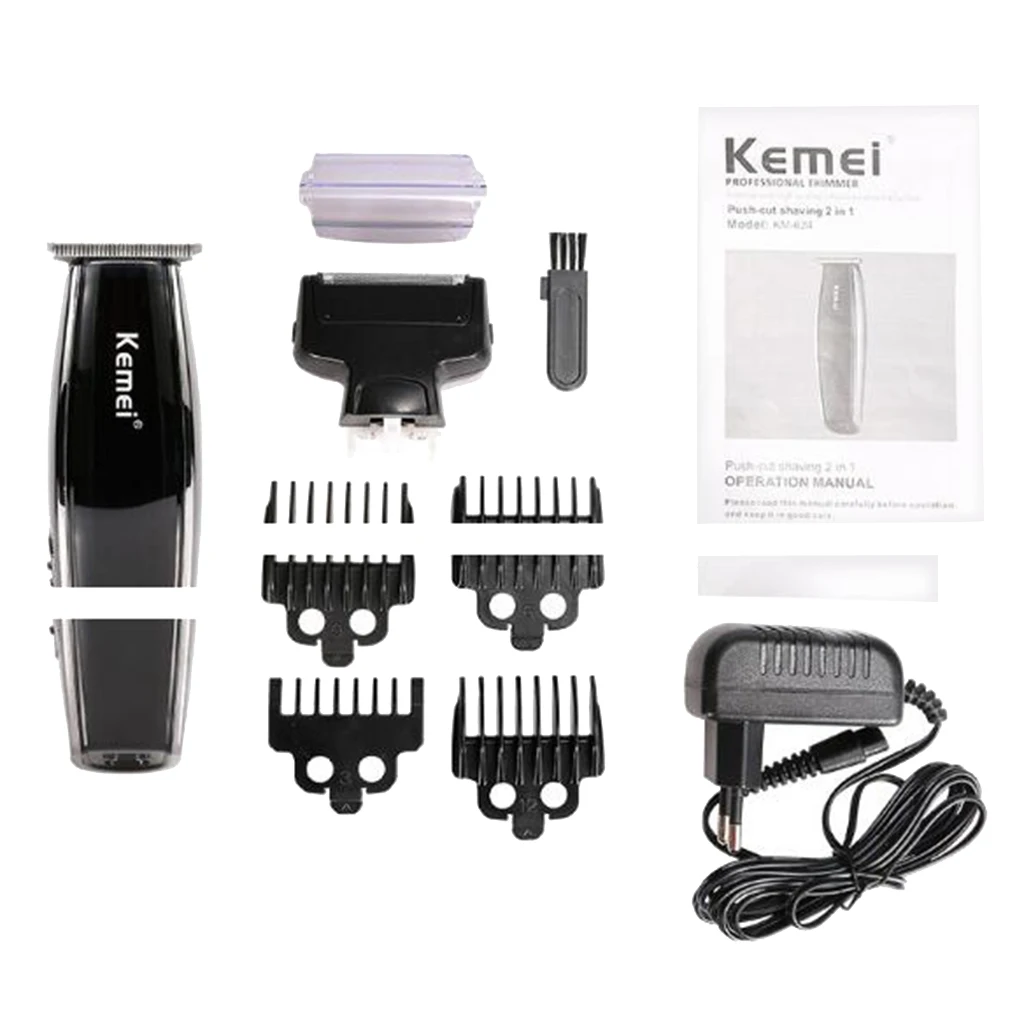 Kemei Mens Cordless Hair Clipper Smooth USB Rechargeable Razor Electric Beard Grooming Trimmer with 3/6/9/12mm Combs KM-624 Kemei Mens Cordless Hair Clipper Smooth USB Rechargeable Razor Electric Beard Grooming Trimmer with 3/6/9/12mm Combs KM-624
