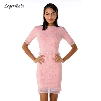 Pink Jacquard Bandage Dress O Neck Short Sleeve Lace Vestidos Women Elegant Party Club Mini Sexy Dresses Female Verano Knitted
Pink Jacquard Bandage Dress O Neck Short Sleeve Lace Vestidos Women Elegant Party Club Mini Sexy Dresses Female Verano Knitted