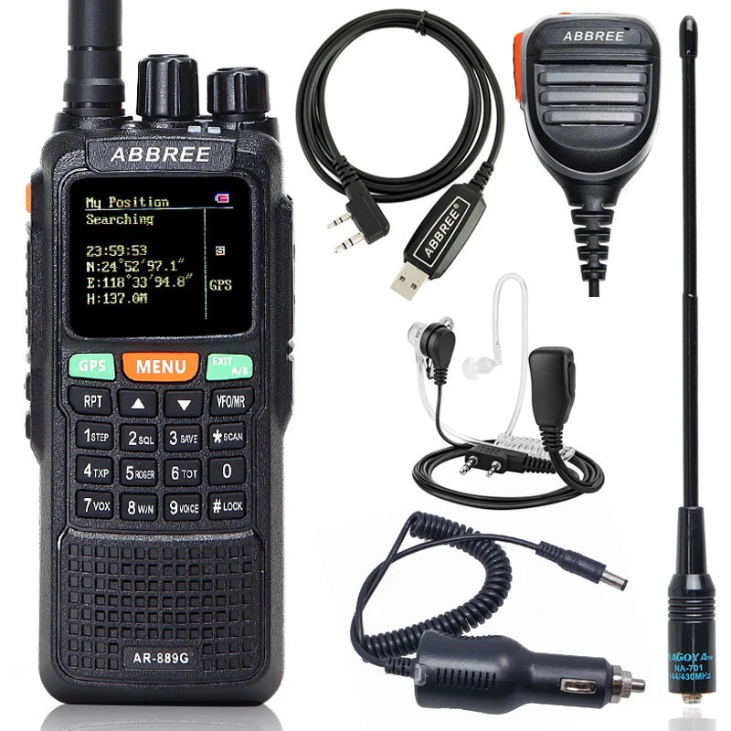 ABBREE AR-889G GPS 10 Вт мощная портативная рация перекрестный ретранслятор