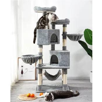 Multi-layer Cat Tree Cat Tower Furniture 2 Large Apartments And Hammock Sisal Column Cat Scraper Luxury Pet Entertainment Center
Multi-layer Cat Tree Cat Tower Furniture 2 Large Apartments And Hammock Sisal Column Cat Scraper Luxury Pet Entertainment Center