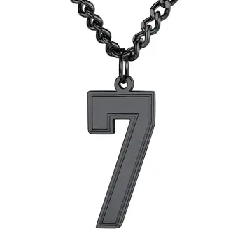 U7 Men 0-9 Jersey Number Necklace-Adjustable Durable Chain, Baseball/Basketball/Football Team 316L Stainless Steel Jewelry Black
U7 Men 0-9 Jersey Number Necklace-Adjustable Durable Chain, Baseball/Basketball/Football Team 316L Stainless Steel Jewelry Black