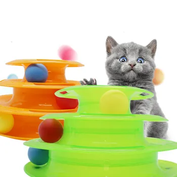 Three Levels pet cat toy Tower Tracks Disc cat Intelligence Amusement triple pay disc cat toys ball Training Amusement plate 
Three Levels pet cat toy Tower Tracks Disc cat Intelligence Amusement triple pay disc cat toys ball Training Amusement plate