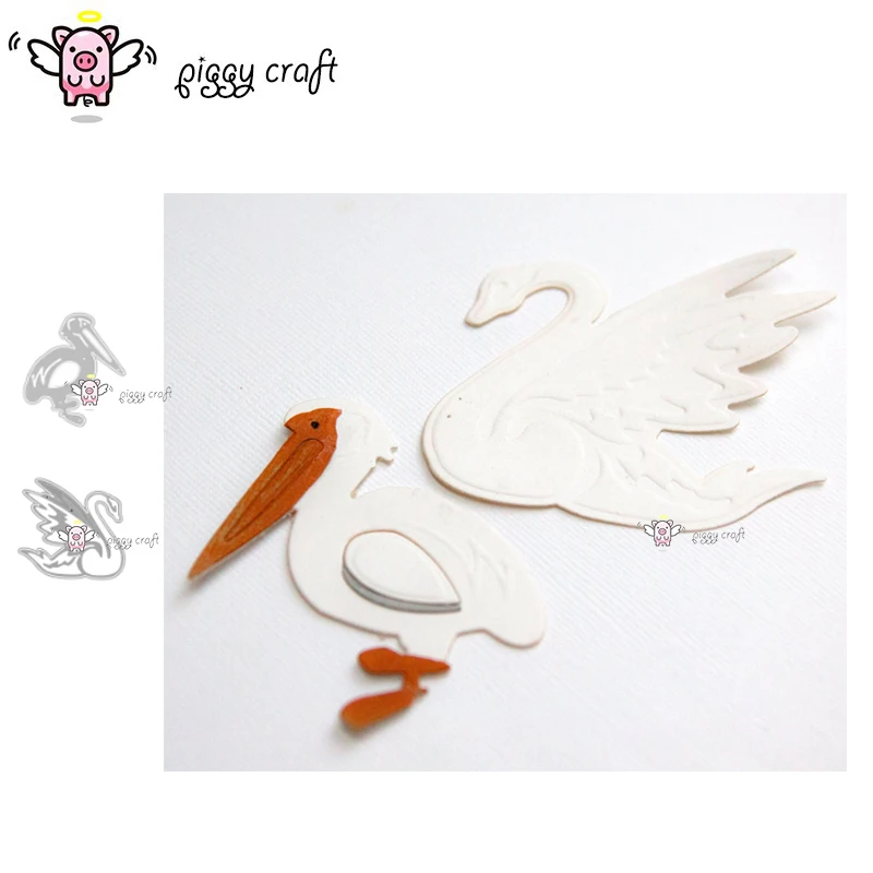 Фото Piggy Craft metal cutting dies cut die mold Toucan swan decoration Scrapbook paper craft knife mould blade punch stencils | Дом и сад