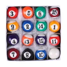 25/32/38MM Snooker Balls Cue Balls Full Set Children Billiards Table Balls Set Resin Small Pool Professional Cue Balls Full Set