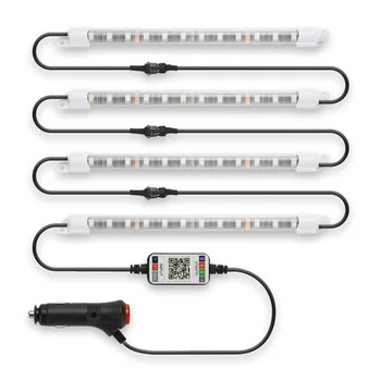 RGB 12 LED App Music Remote Control Car Interior Lighting Car styling interior Decorative atmosphere light Foot Lamp Wireless
RGB 12 LED App Music Remote Control Car Interior Lighting Car styling interior Decorative atmosphere light Foot Lamp Wireless