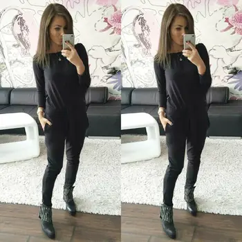 New Women Summer Beach Sexy Casual Long Sleeve Off Shoulder Top + Pants Two-piece Loose Jumpsuit Clubwear Party Playsuit Romper 
New Women Summer Beach Sexy Casual Long Sleeve Off Shoulder Top + Pants Two-piece Loose Jumpsuit Clubwear Party Playsuit Romper