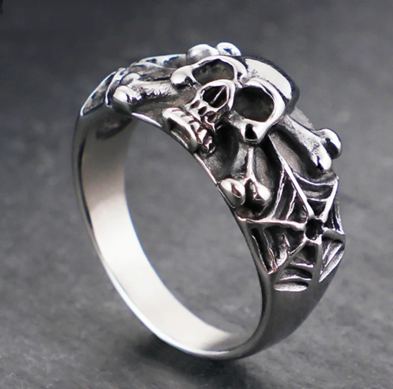 Gothic Steel Skull Rings Man Punk Rock Skeleton Men Ring Male Punk Rock Party Jewelry Accessories
Gothic Steel Skull Rings Man Punk Rock Skeleton Men Ring Male Punk Rock Party Jewelry Accessories