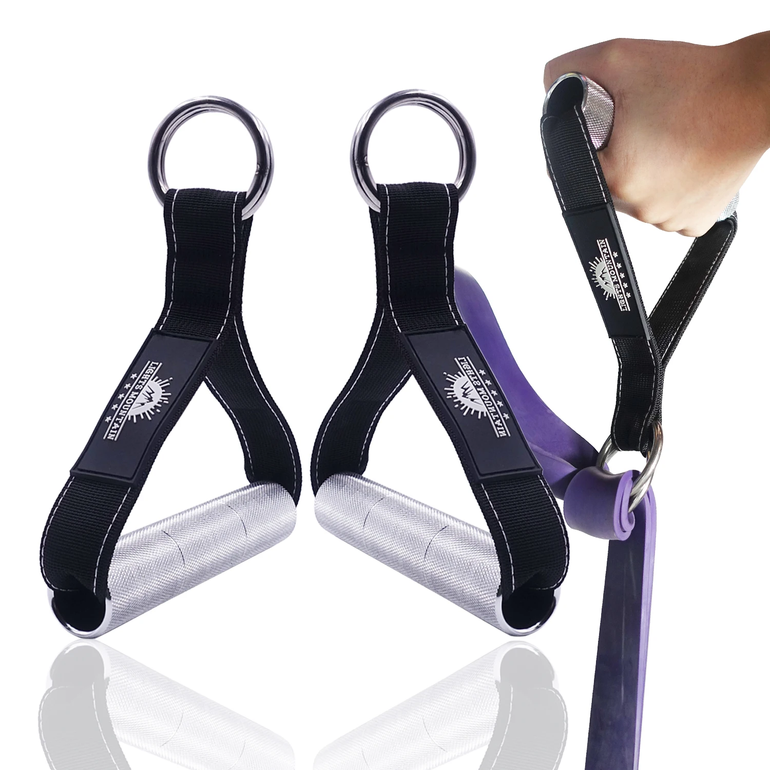 Resistance Band Handles Double O-Rings Metal Gym Handle Thick Webbing for Cable Machine Home Exercise Workout Fitness Equipment
Resistance Band Handles Double O-Rings Metal Gym Handle Thick Webbing for Cable Machine Home Exercise Workout Fitness Equipment