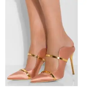 Women Silk High Heels Slids Ladies Pointed Toe Slip-on Summer Sandals Female 2 Straps Slingback Shoes Woman 10cm Dress Shoes
Women Silk High Heels Slids Ladies Pointed Toe Slip-on Summer Sandals Female 2 Straps Slingback Shoes Woman 10cm Dress Shoes