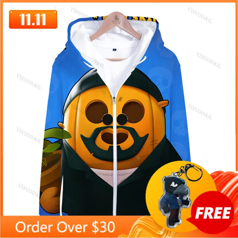 

Anime Star Hoodie Birthday Gift POCO Browlings Boys Girls 3D PRIMO MORTIS Thin Hoodie Crow Spike Leon Shelly Hoodie Kids Game