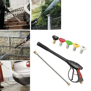 Pressure Car Washer Water Jet Spray Nozzles Hose Wand Kit for Garden Irrigation Abrasion and Aging Resistance Durable 
Pressure Car Washer Water Jet Spray Nozzles Hose Wand Kit for Garden Irrigation Abrasion and Aging Resistance Durable