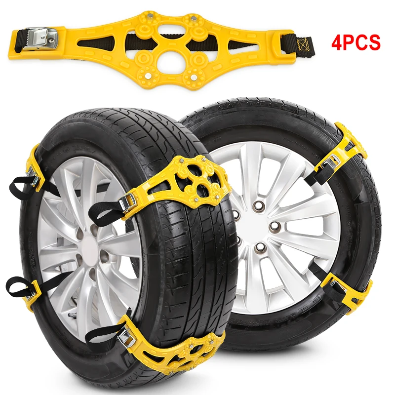 4PCS/Set Universal Anti-Slip Car Tire Snow Chains For Ice Sand Muddy Vehicles Tire Anti-Skid Chains Winter Roadway Safety
4PCS/Set Universal Anti-Slip Car Tire Snow Chains For Ice Sand Muddy Vehicles Tire Anti-Skid Chains Winter Roadway Safety