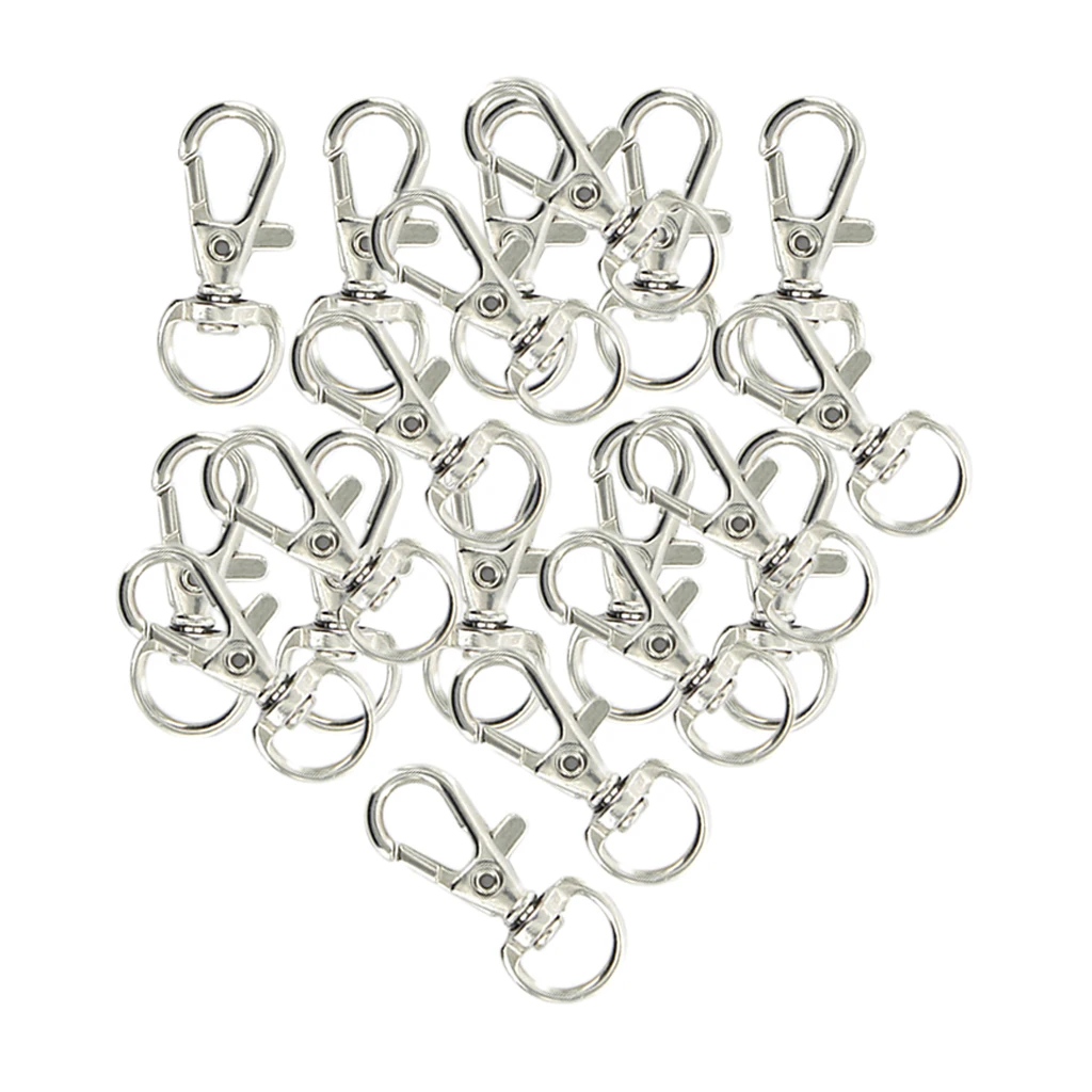 20pcs Swivel Trigger Clips Snap Hooks Lobster Clasps Keychain Bag Hooks DIY 20pcs Swivel Trigger Clips Snap Hooks Lobster Clasps Keychain Bag Hooks DIY