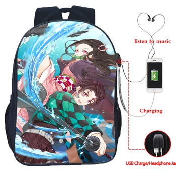 Anime Demon Slayer USB Backpack Student Kimetsu No Yaiba School Bag Child Cartoon Bookbag Kamado Nezuko Men Women Travel Bag
Anime Demon Slayer USB Backpack Student Kimetsu No Yaiba School Bag Child Cartoon Bookbag Kamado Nezuko Men Women Travel Bag