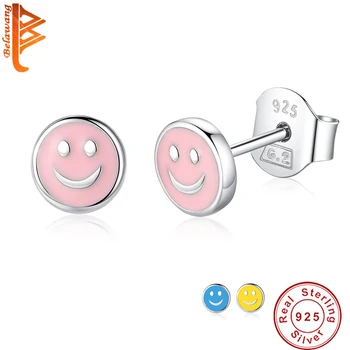 BELAWANG 925 Sterling Silver Stud Earrings for Women Girls Pink Yellow Enamel Smile Face Earrings Jewelry Gift For Kids Children
BELAWANG 925 Sterling Silver Stud Earrings for Women Girls Pink Yellow Enamel Smile Face Earrings Jewelry Gift For Kids Children