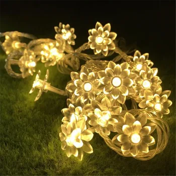 1.5M 10LED Lotus Flower Christmas Lights String Fairy Light Battery Operated New Year Wedding Home garden Tree Decoration Lamp
1.5M 10LED Lotus Flower Christmas Lights String Fairy Light Battery Operated New Year Wedding Home garden Tree Decoration Lamp
