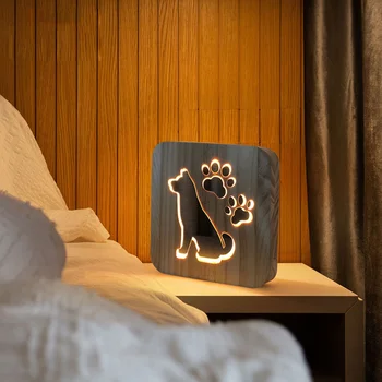 LED Creative USB Night Light Wooden Dog Paw Wolf Head Lamp Kids Bedroom Decoration Warm Light Table Lamp For Children Gift Lamps
LED Creative USB Night Light Wooden Dog Paw Wolf Head Lamp Kids Bedroom Decoration Warm Light Table Lamp For Children Gift Lamps