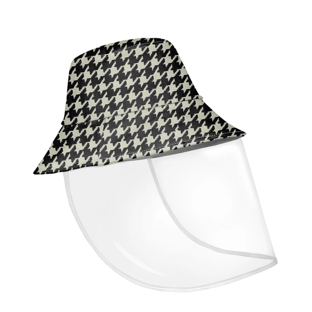Classic Houndstooth Print Fishing Bucket Hat Girls Sun Protection Mask Hats Removable Plastic Shield Woman Anti Dust Haze Covers
Classic Houndstooth Print Fishing Bucket Hat Girls Sun Protection Mask Hats Removable Plastic Shield Woman Anti Dust Haze Covers