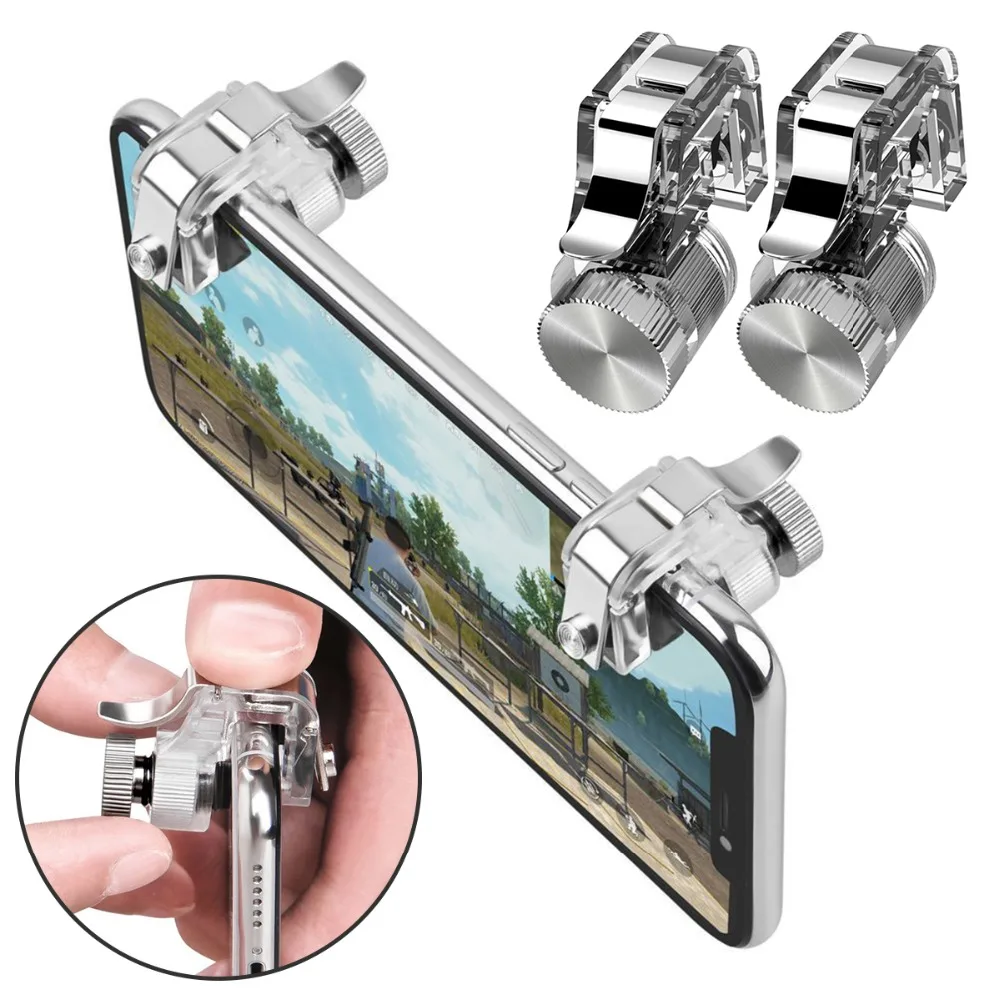 New Mobile Phone Mobile Game Trigger Fire Button Handle For L1R1 Shooter Controller PUBG Phone Fire Button Handle Controllers
New Mobile Phone Mobile Game Trigger Fire Button Handle For L1R1 Shooter Controller PUBG Phone Fire Button Handle Controllers