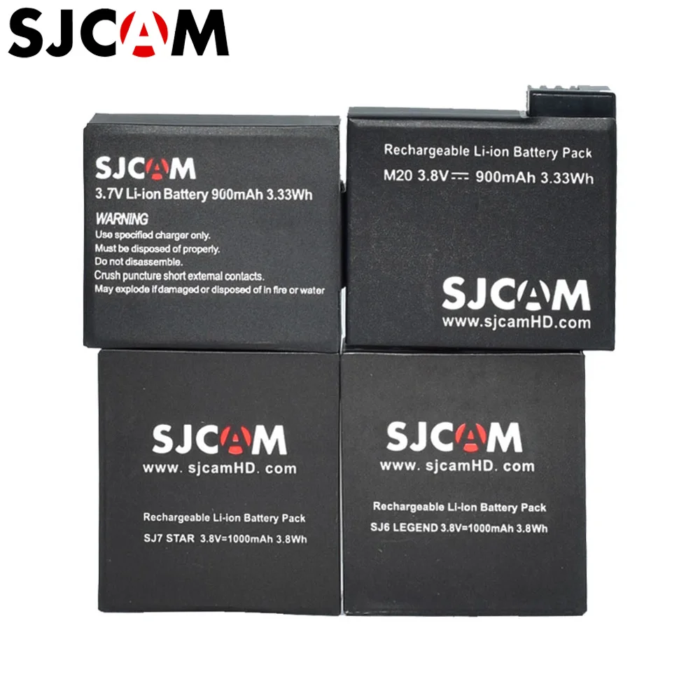 Оригинальные SJCAM аккумуляторы и зарядное устройство для SJ7 SJ6 SJ5000 SJ4000 M10 M20