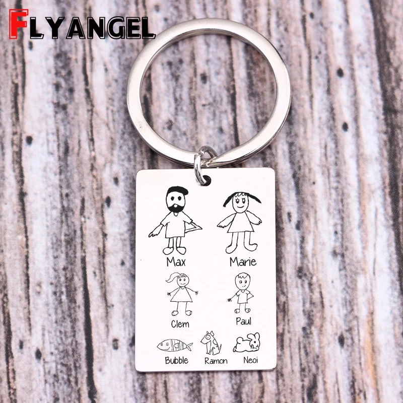 Lovely Cartoon Hand Drawn Customize KeyChains Family Key Rings Gifts Can Customize Can customize Name Key Holders Jewelry Keytag
Lovely Cartoon Hand Drawn Customize KeyChains Family Key Rings Gifts Can Customize Can customize Name Key Holders Jewelry Keytag