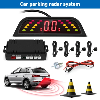 Car Auto Parktronic LED Parking Sensor with 4 Sensors Backup Car Parking Radar Monitor Detector System Sound Warning Alarm
Car Auto Parktronic LED Parking Sensor with 4 Sensors Backup Car Parking Radar Monitor Detector System Sound Warning Alarm