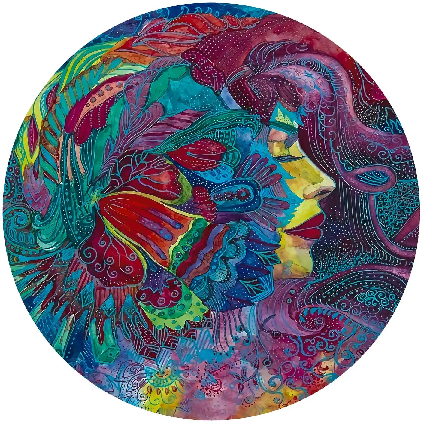 Round Jigsaw Puzzles 500 Pieces for Adults Teen Dream Flower God Profile Challenging Colorful Difficult Interesting Round Puzzle
Round Jigsaw Puzzles 500 Pieces for Adults Teen Dream Flower God Profile Challenging Colorful Difficult Interesting Round Puzzle