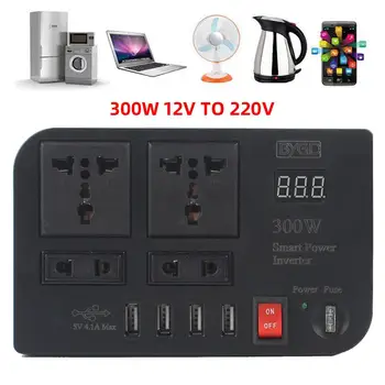 Portable Adapter 4USB Aluminium Alloy Transformer Charger Power Inverter High Performance DC 12V To AC 220V Car Inteverter
Portable Adapter 4USB Aluminium Alloy Transformer Charger Power Inverter High Performance DC 12V To AC 220V Car Inteverter