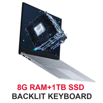 

15.6 Inch Laptop With Backlit keyboard 8GB RAM DDR4 1TB 512G 256G 128G SSD Notebook Computer Win10 Intel J3455 IPS Ultrabook