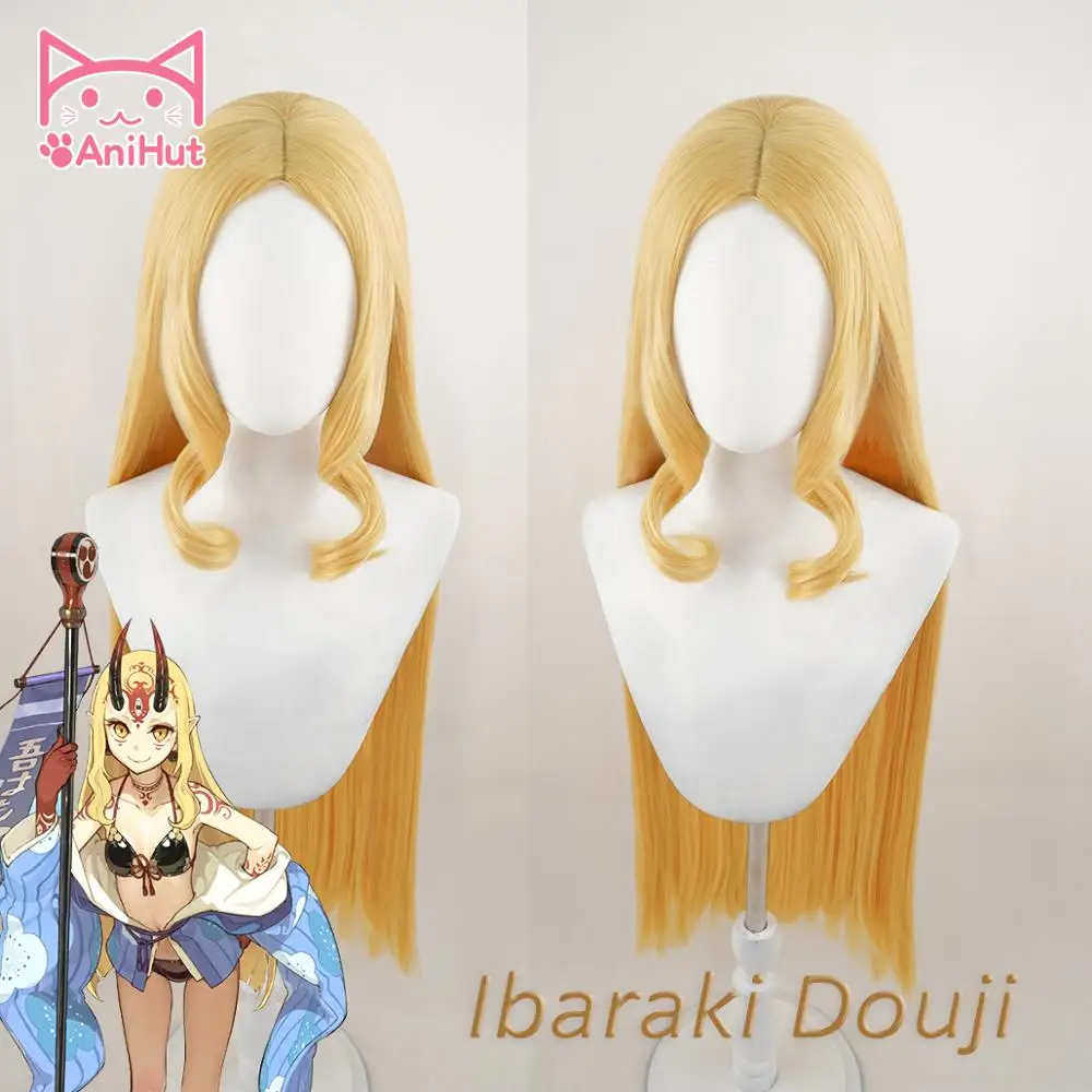 

AniHut Ibaraki Doji Cosplay Wig Game Fate Grand Order FGO Wig Synthetic Blonde Women Hair Ibaraki Doji Cosplay