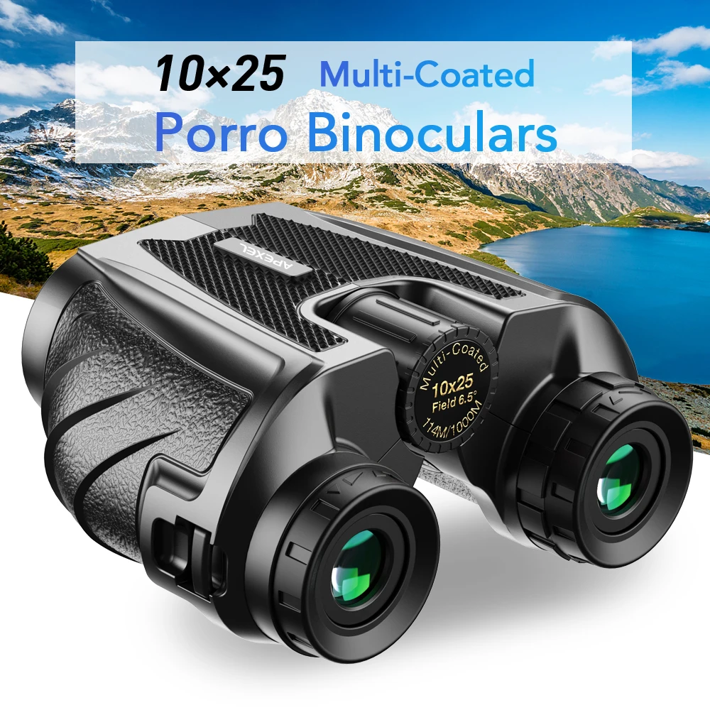 

APEXEL Professional Binoculars 10x25 BAK4 Prism High Powered Zoom Binocular 114m/1000m Hunting Telescope for Sport bird-watching