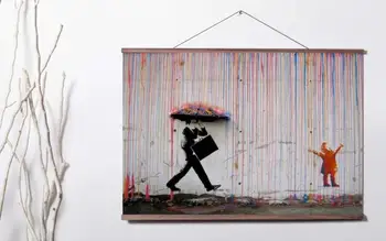Coloured Rain Bild Street Art Canvas poster decoration painting with solid wood hanging scroll
Coloured Rain Bild Street Art Canvas poster decoration painting with solid wood hanging scroll