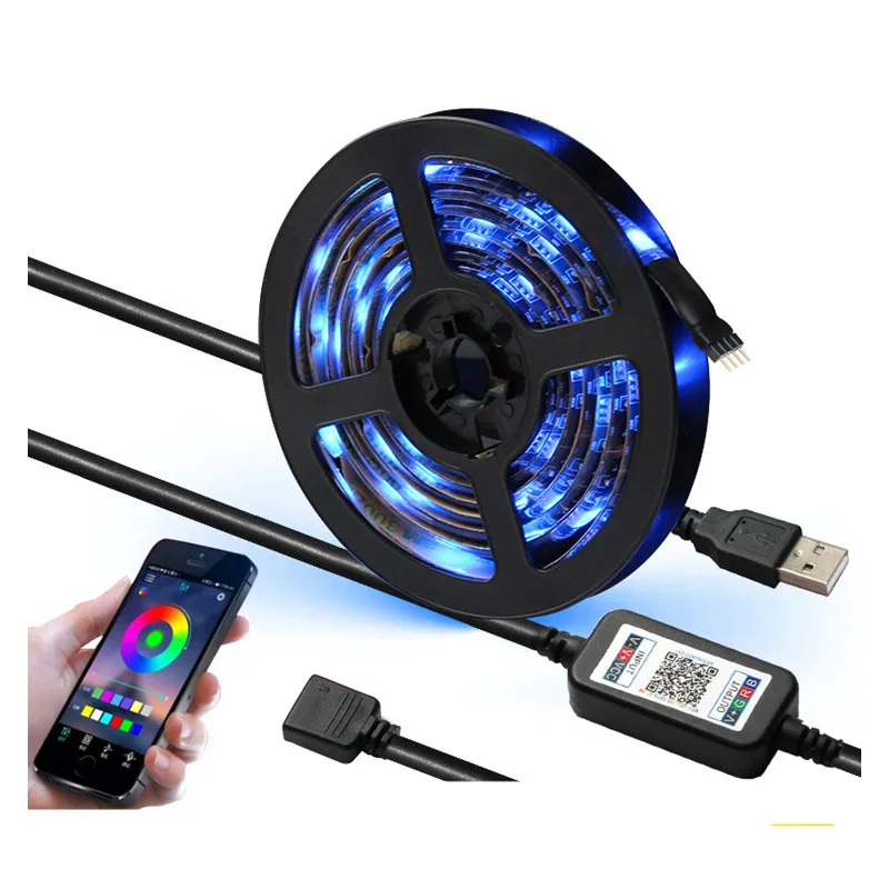 1set APP Bluetooth RGB LED Strip Light 1m 2m 3m 5m SMD 5050 DC 5V USB Cable Power Flexible Light Lamp TV Backlight Ledstrip
1set APP Bluetooth RGB LED Strip Light 1m 2m 3m 5m SMD 5050 DC 5V USB Cable Power Flexible Light Lamp TV Backlight Ledstrip