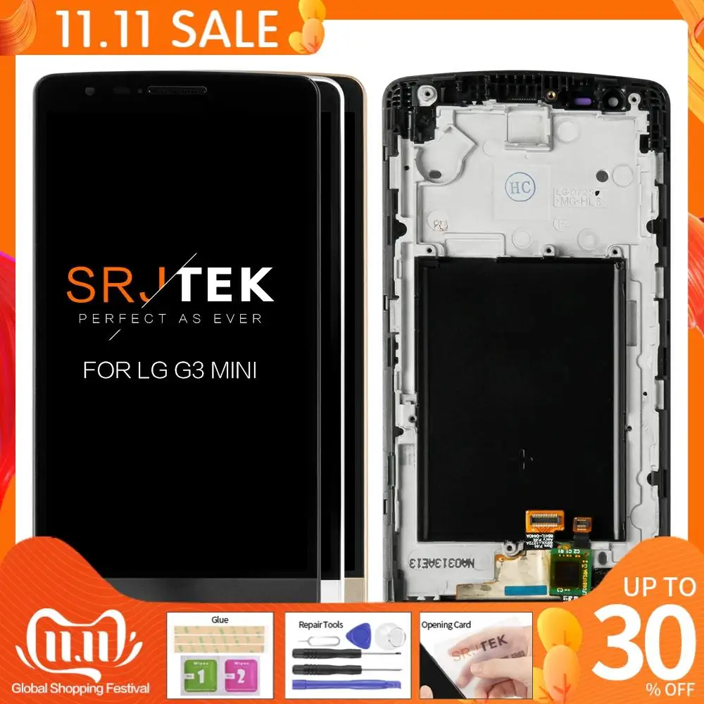 100% протестированный 5 0 "1280x720 оригинальный для LG G3 Mini ЖК-дисплей дигитайзер