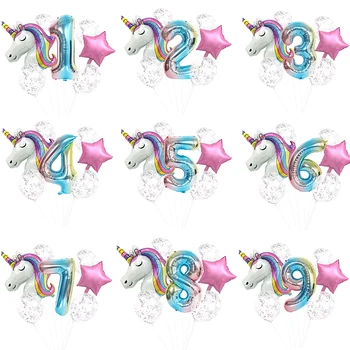 7Pcs Rainbow Unicorn Party Balloons Unicorn Birthday Decoration Number Balloon Kids Birthday Party Decoration For Girls
7Pcs Rainbow Unicorn Party Balloons Unicorn Birthday Decoration Number Balloon Kids Birthday Party Decoration For Girls