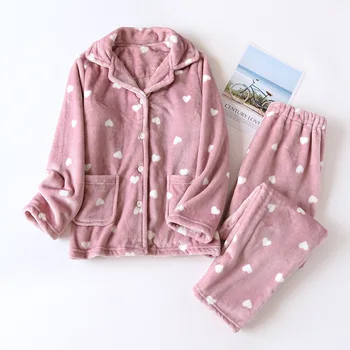 Winter Warm Pajamas Set Flannel 2PCS Sleepwear Coral Fleece Pyjamas Suit Female Thicken Sleep Set Casual Nightwear Home Clothes
Winter Warm Pajamas Set Flannel 2PCS Sleepwear Coral Fleece Pyjamas Suit Female Thicken Sleep Set Casual Nightwear Home Clothes