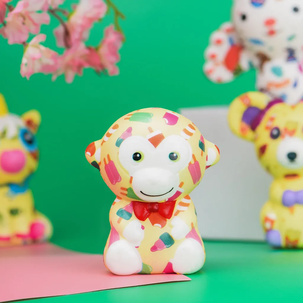 kids toys Adorable Cartoon Monkey Toy Slow Rising Cream Scented Stress Relief Fun Toys Gift for Children #A