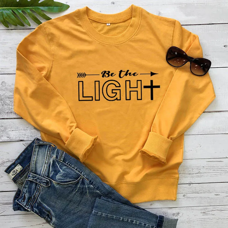 Sweatshirt Be The Light New Arrival Unisex Funny Long Sleeve 100%Cotton Tops Christian Pullover Outfits Religious Outfits
Sweatshirt Be The Light New Arrival Unisex Funny Long Sleeve 100%Cotton Tops Christian Pullover Outfits Religious Outfits